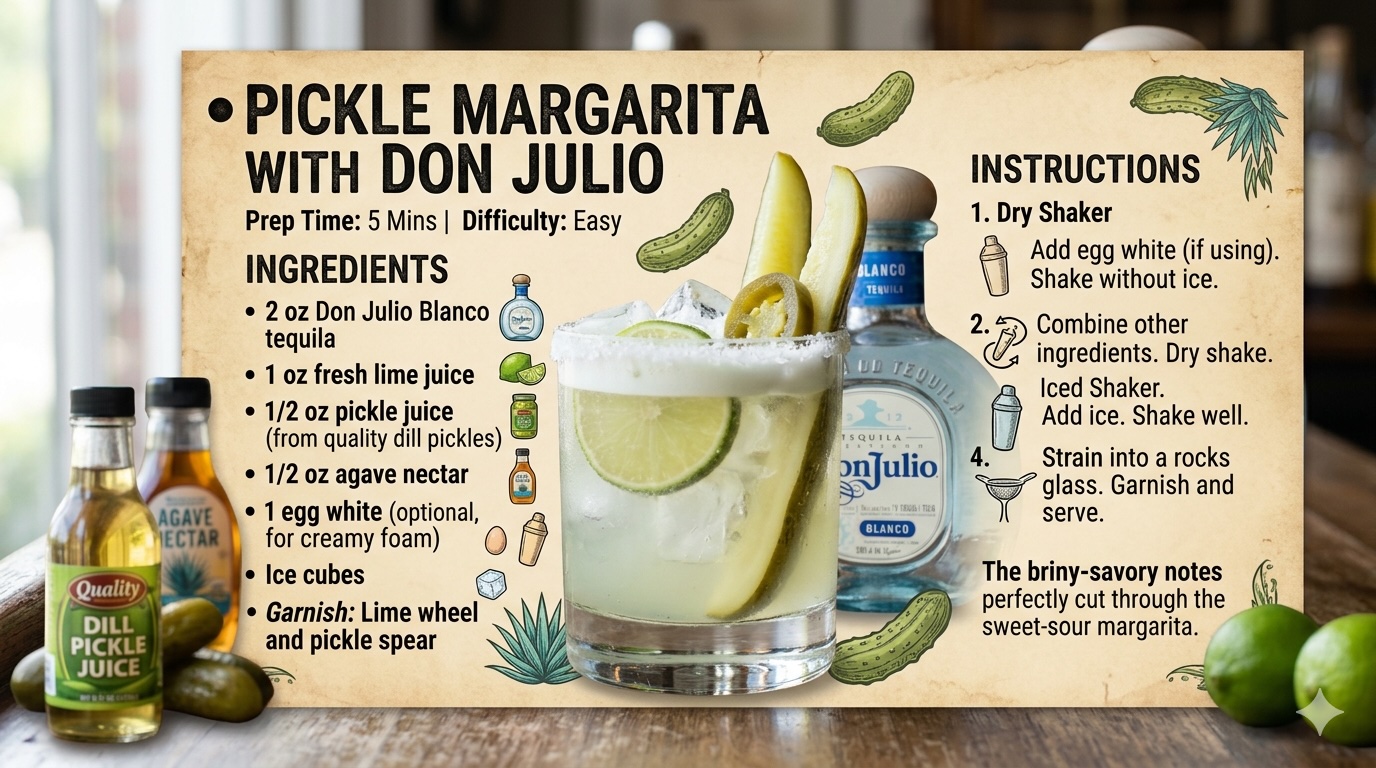 Pickle Margarita with Don Julio
